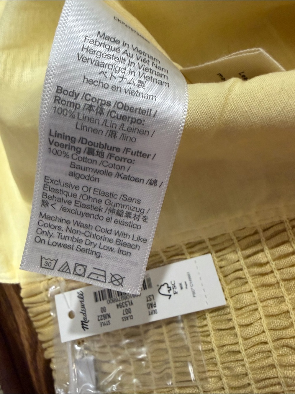 Madewell Linen Button-Front Crop Top - Picture 4 of 4